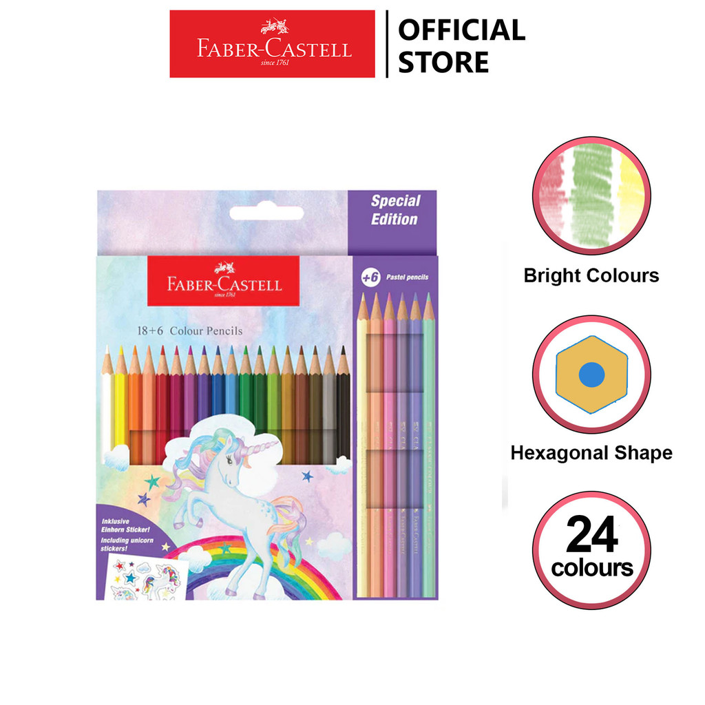 Faber-Castell Unicorn Special Edition Classic Color Pencil 24 Colors ...