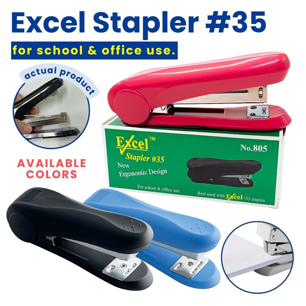 Costa Verde Excel Stapler #35 – Compact Ergonomic Stapler for Office ...