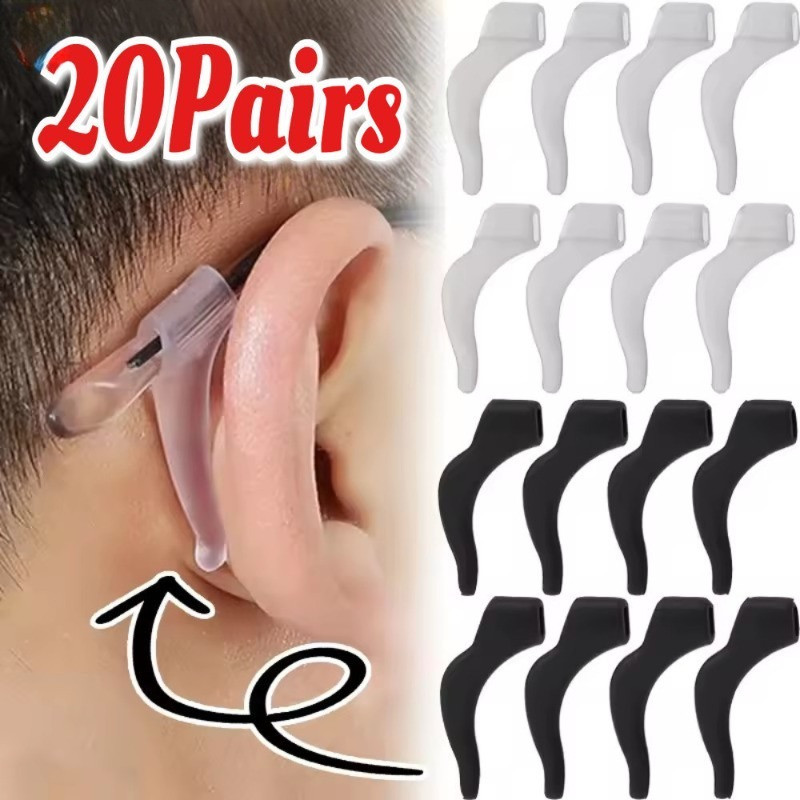 Anti-slip Soft Silicone Glasses Frame Ear Grip Eyeglasses Leg Ear Hooks ...
