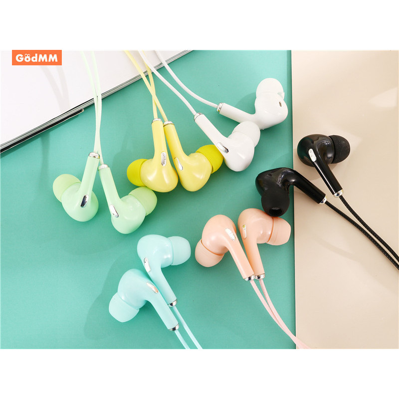 Macaron Music Wired Earphone 3.5mm Wire-Controlled Stereo Headset ...