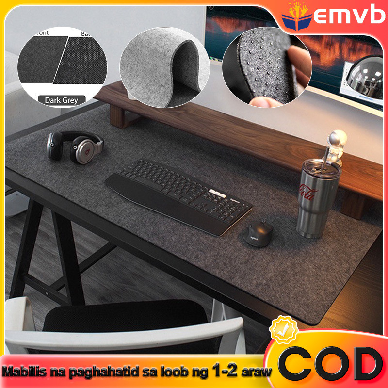 Large Wool Felt Desk Mat Anti - Slip Office Gaming Extended Keyboard ...