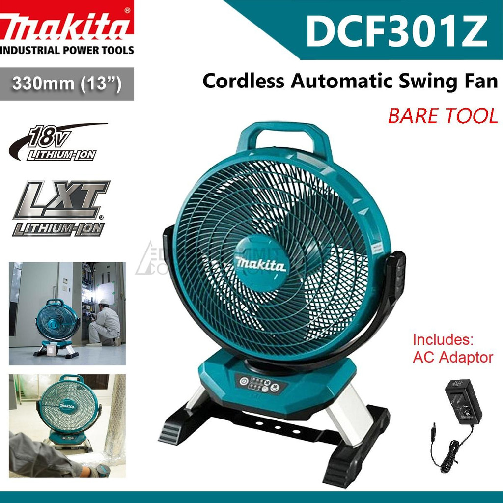 Makita DCF301Z Cordless Fan 300mm (13″) 18V LXT Li-Ion and Corded [BARE ...