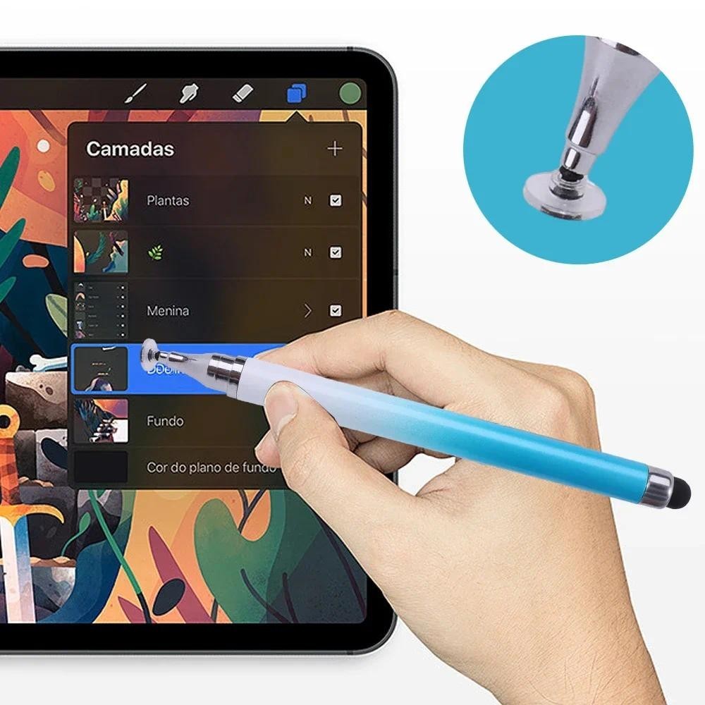 Universal 2 in 1 Stylus Pen Drawing Capacitive Pencil Android Mobile ...