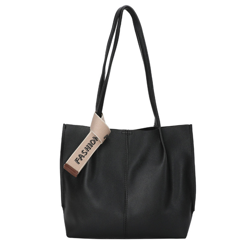 2024 New Women s Soft Leather Handbag Single Shoulder Retro PU Large Capacity Tote Bag Trendy Women s Bag Shopee Philippines