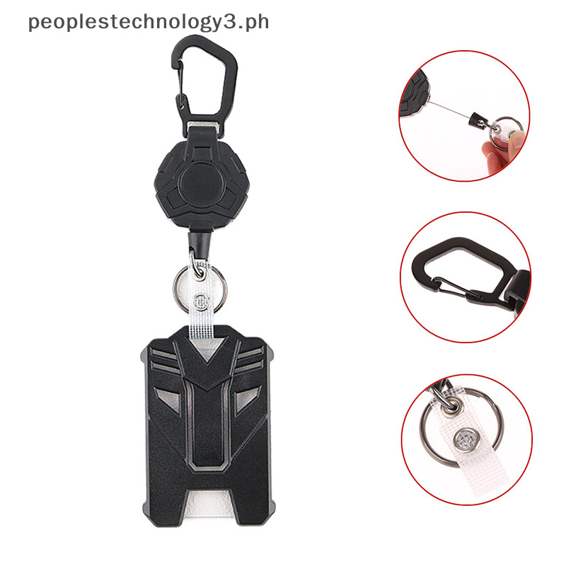  fashion Keychain Heavy Duty Stainless Steel Id Badge Holder With