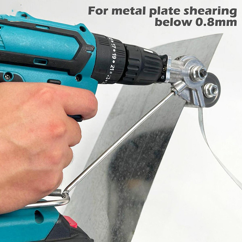 POSSBAY 1 Set Electric Drill Convert Shears Plate Cutter Metal Sheet ...