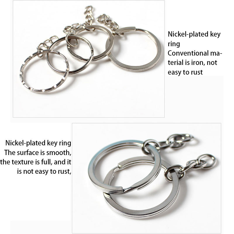 100Pcs/Bag Key Ring with Chain Jump Rings Screw Eye Pins Set Gold ...