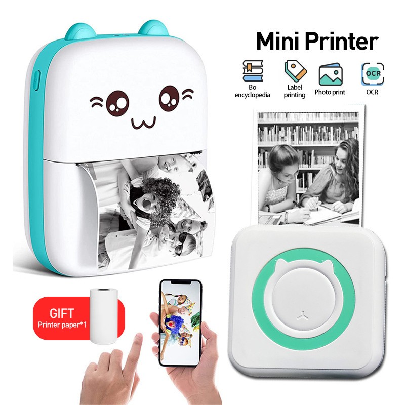 Portable Mini Thermal Printer Wireless Photo Label Memo Wrong Question ...