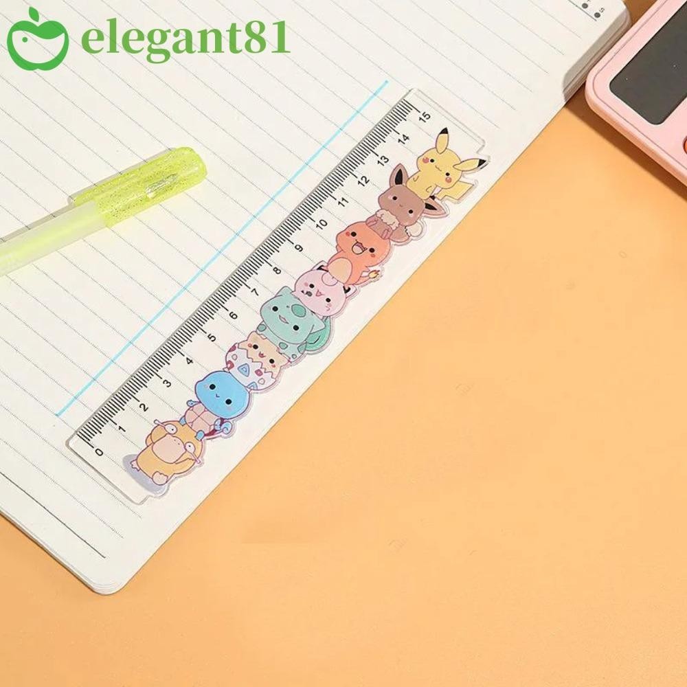 ELEGANT81 Straight Rulers, Pikachu 15CM Crayon Shin Chan Ruler, Kawaii ...