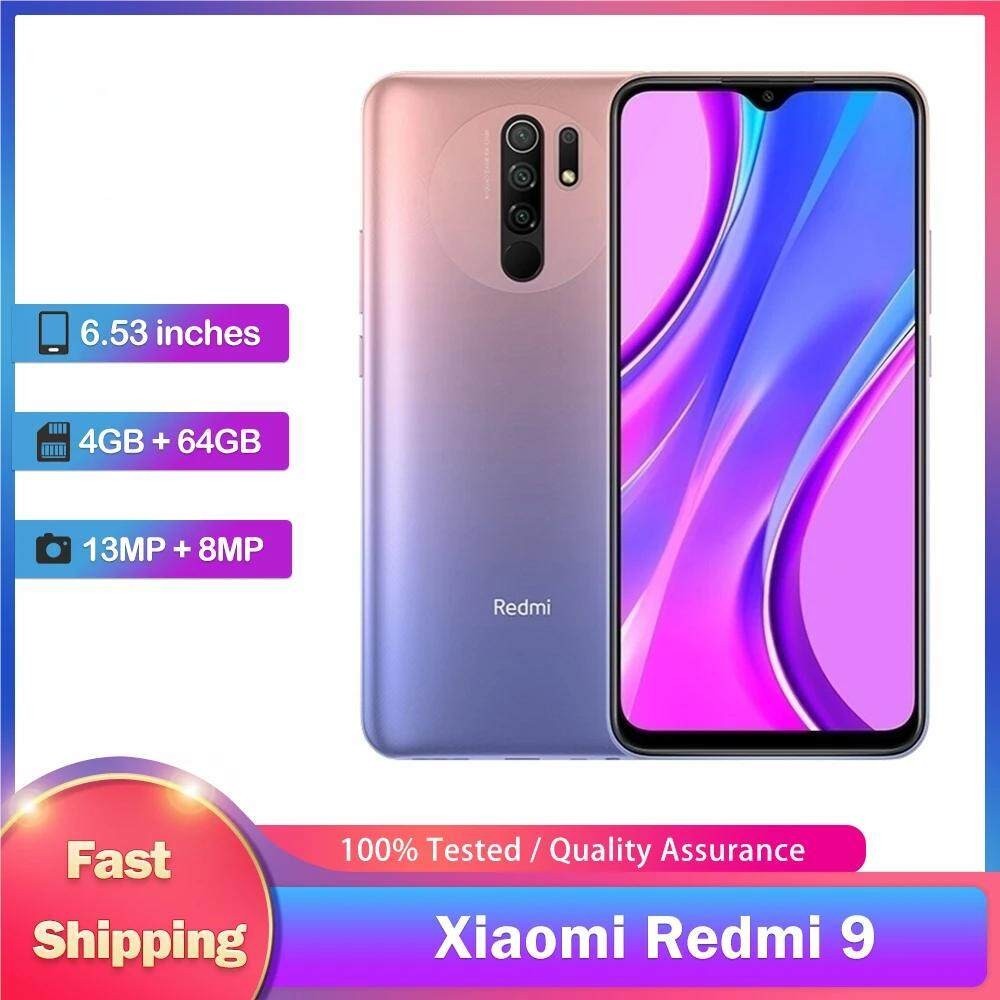 Original Xiaomi Redmi 9 4G LTE Mobile Phone used 90 new Dual SIM 6.53 4700mAh 4GB RAM 64GB 128GB ROM 13MP 8MP 5MP 2MP Octa Core Android SmartPhone