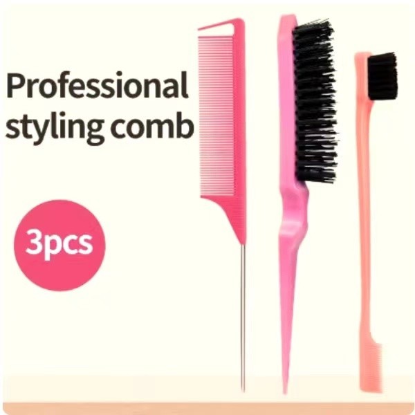 3 PCS Comb Set Hair Styling Special Pointy Tail Beating Double Headed ...