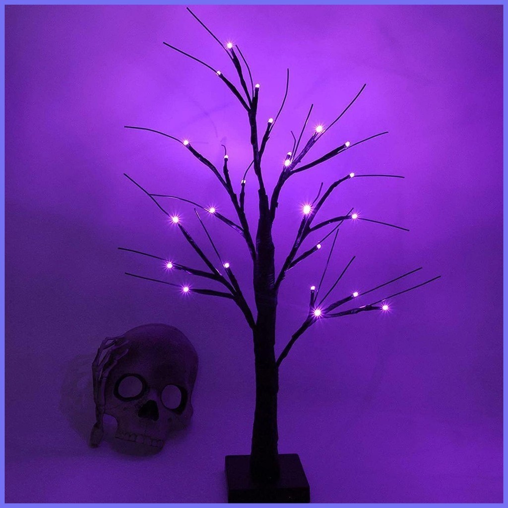 Lighted Birch Tree LED Violet Light Tree Spooky Tree Lighted Trees ...