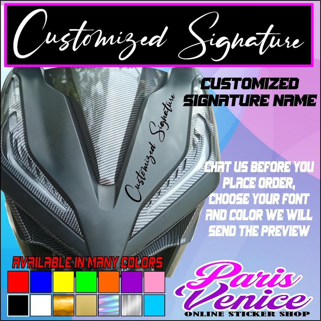 customized signature name send your details machine cut diecut original ...