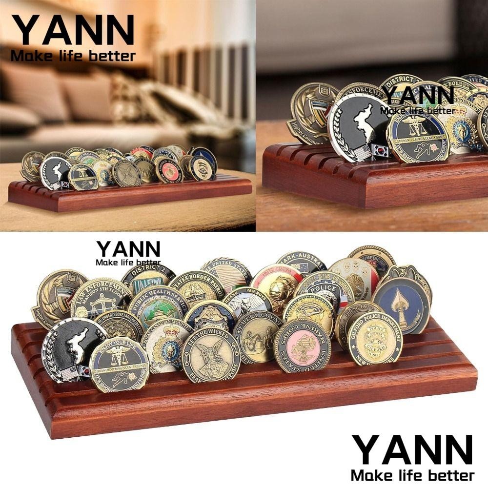 YANN1 Coin Display Stand, 13 x 5 in Rectangular Challenge Coin Display ...