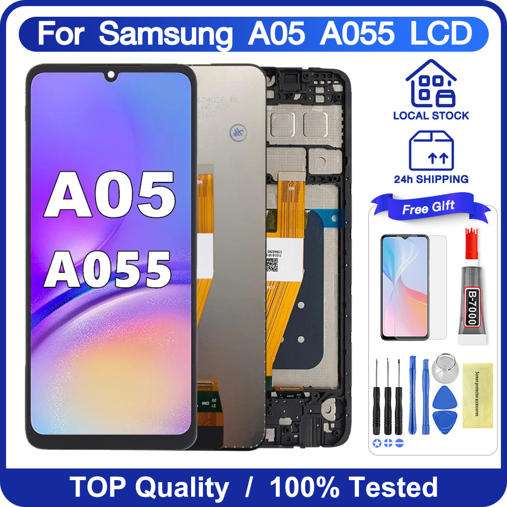 LCD With Frame For Samsung A05 A05S A055 A057 LCD Display Touch Screen ...