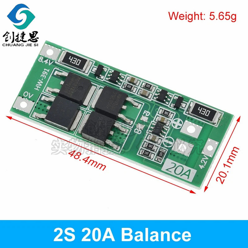 2 Strings 7.4V 8.4V 18650 Lithium Battery Protection Board with ...