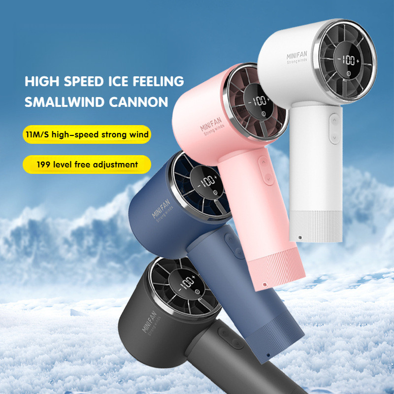 5000mAh High Speed Mini Portable Electric Turbo Fan Handheld Fan ...
