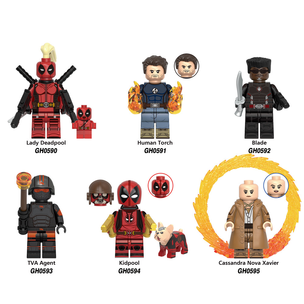Lady Deadpool Human Torch Blade TVA Agent Kidpool Cassandra Nova Xavier ...