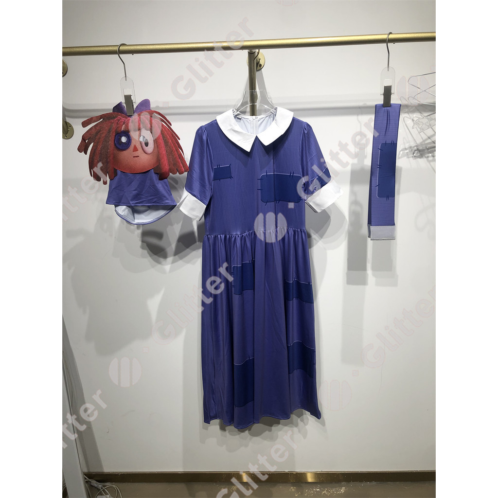 The Amazing Digital Circus Cosplay Costume For Kids Girl Ragatha Purple ...