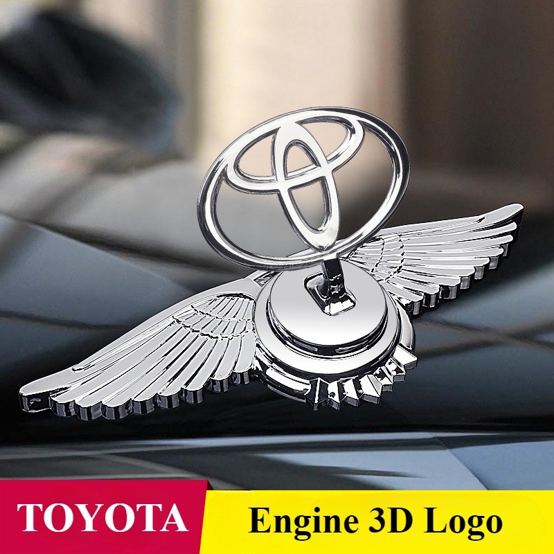 Toyota Front Grille Emblem – Black Chrome Badge For CHR Camry Highlander Mirai Sienna 2020-2022 (OEM 90975-02160)