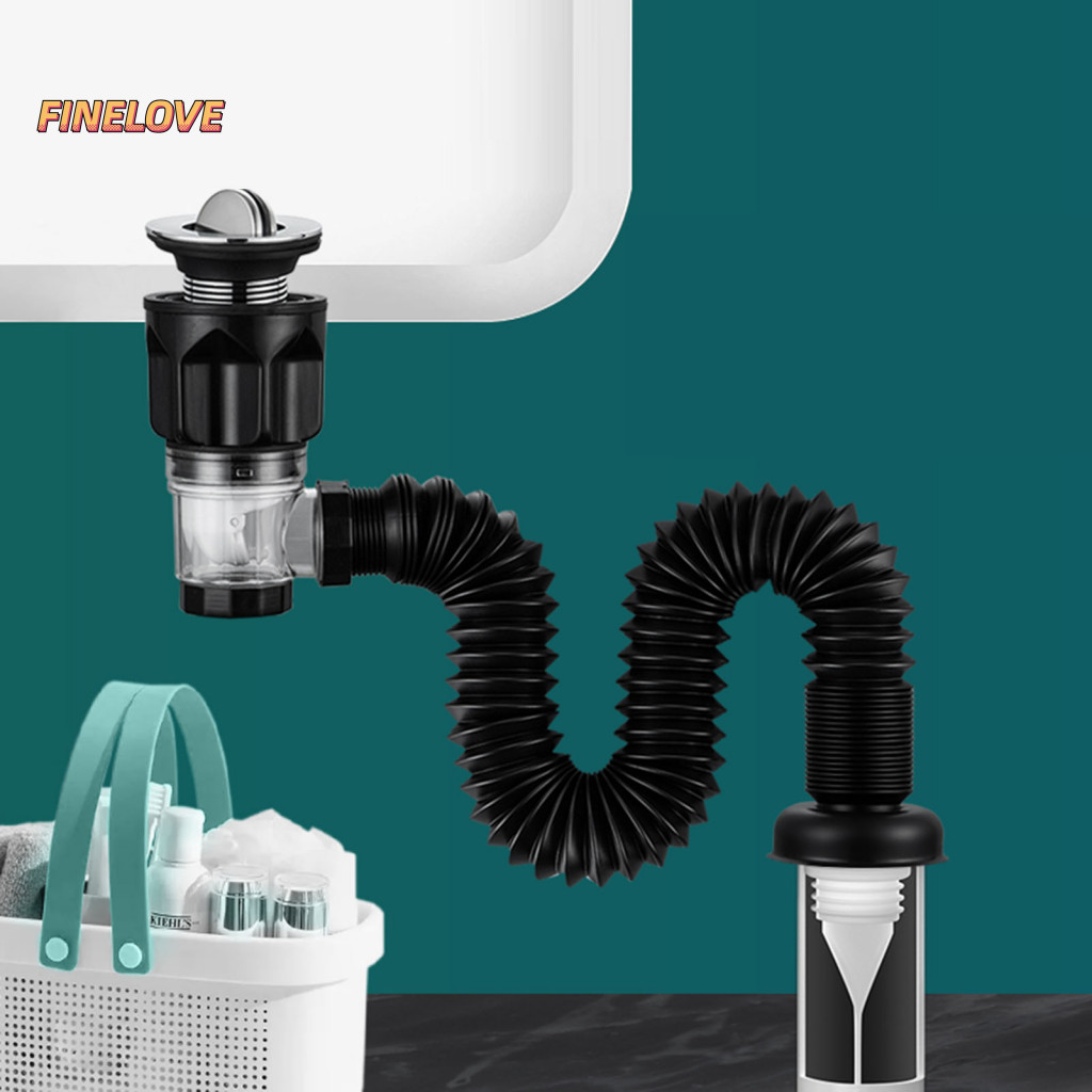 Sink Drain Pipe Kit Wide Applicability Sink Drainage System Flexible