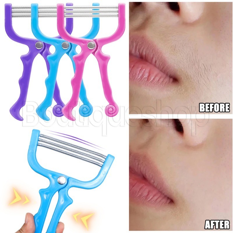 [ Featured ] 1/3 Pcs Facial Hair Remover - Manual Lip Epilator - Spring ...