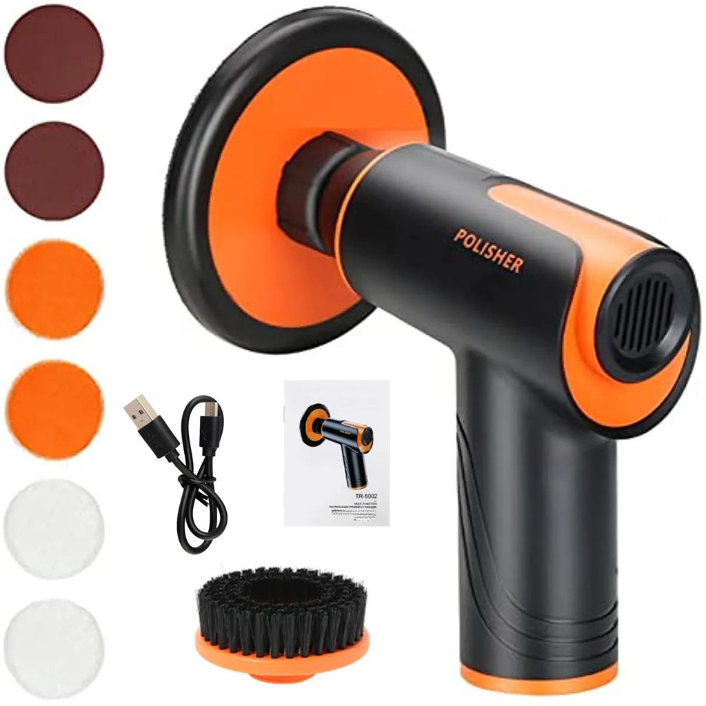 100W Car Wax Polisher Polishing Machine Mini Wireless Portable Buffing ...