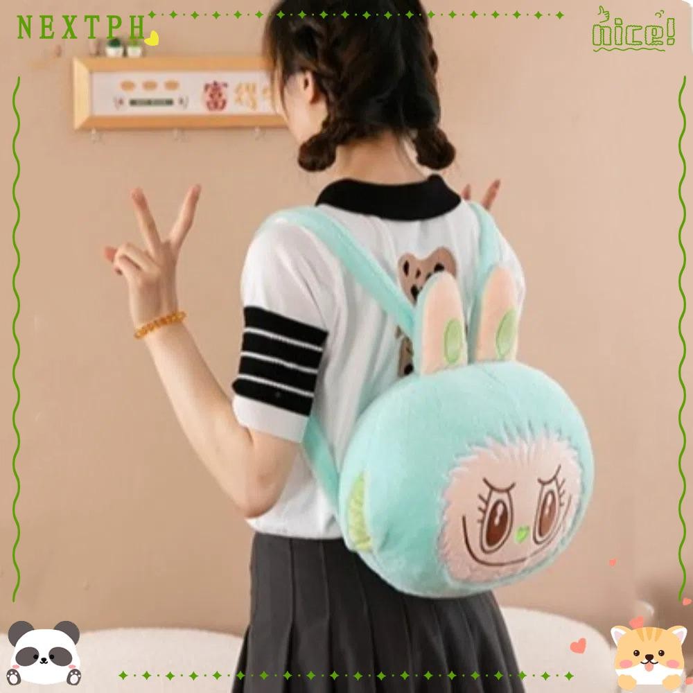 NEXTPH Labubu Backpack, Soft Plush Siesta Nap Pillow, Cartoon Multi ...