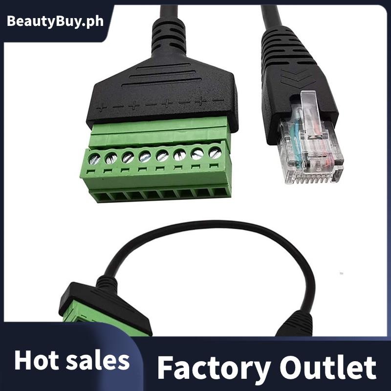 RJ45 Ethernet Male to 8 Pin AV Terminal Screw Adapter Converter Block ...