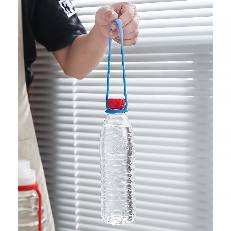 Water Bottle Edible Silicon Rope Handle Bottle Silicone Sleeve Rope ...