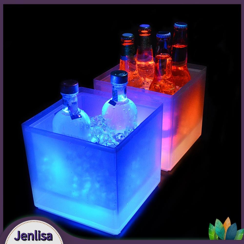 Wine Bucket DoubleLayer RGB Beer Cooler Barrel Ice Buckets for