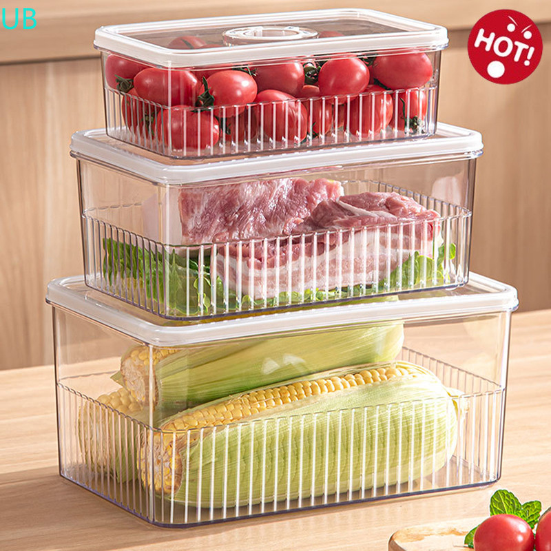 1/3PCS Sealed Storage Box, Timed Refrigerator Storage Box, Kitchen ...