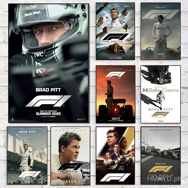 F1 The Movie 2025 Brad Pitt Racing Motorsport Film Poster Canvas ...