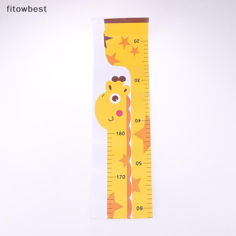 Fbph 1pc Cartoon Animals Height Measure Wall Sticker Giraffe Wall Stick ...