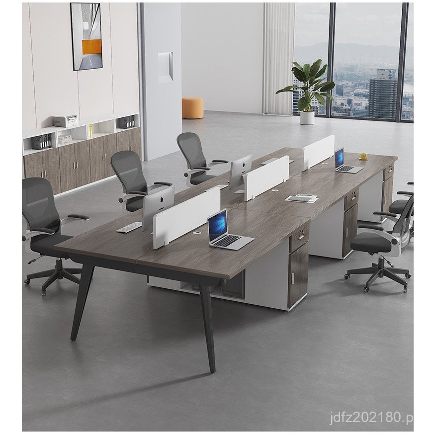 Minimalist Card Slot Office Combination Four-Six Staff Desk Screen ...