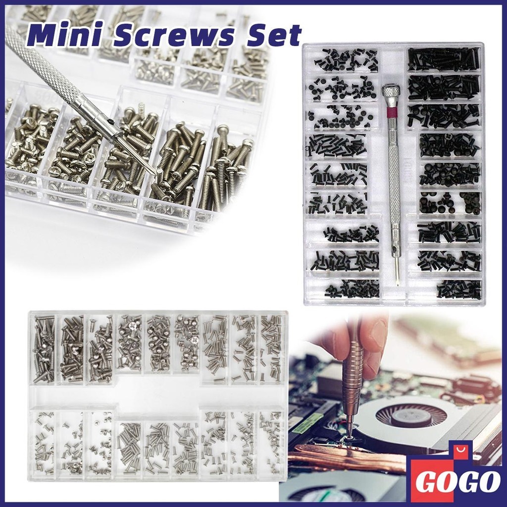 500Pcs Mini Screw Flat Head Screws Laptop Notebook Screws Set Kit For ...