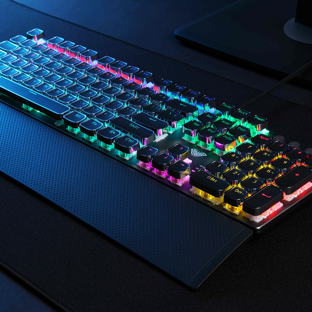 ooidshop-ph AULA F2088 104 Keys Wired Gaming Mechanical Punk Round ...