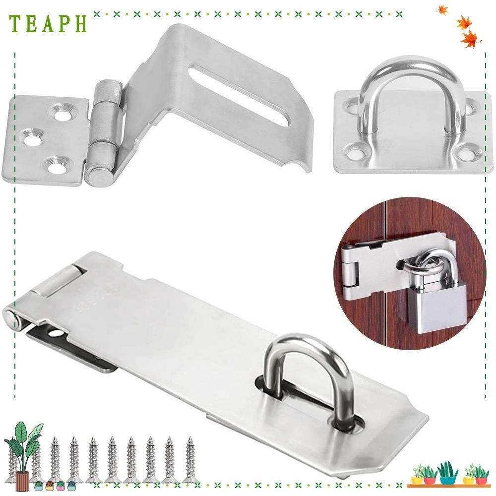 TEAPH Padlock Hasp, Household Right Angle Door Clasp Lock, Burglar ...