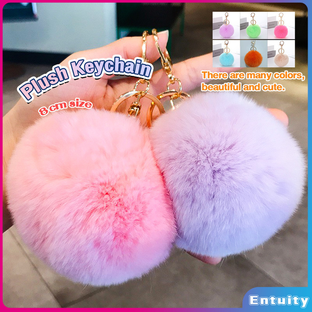 ET Simple Versatile Plush Keychain Pendant Female Style Imitation Rex