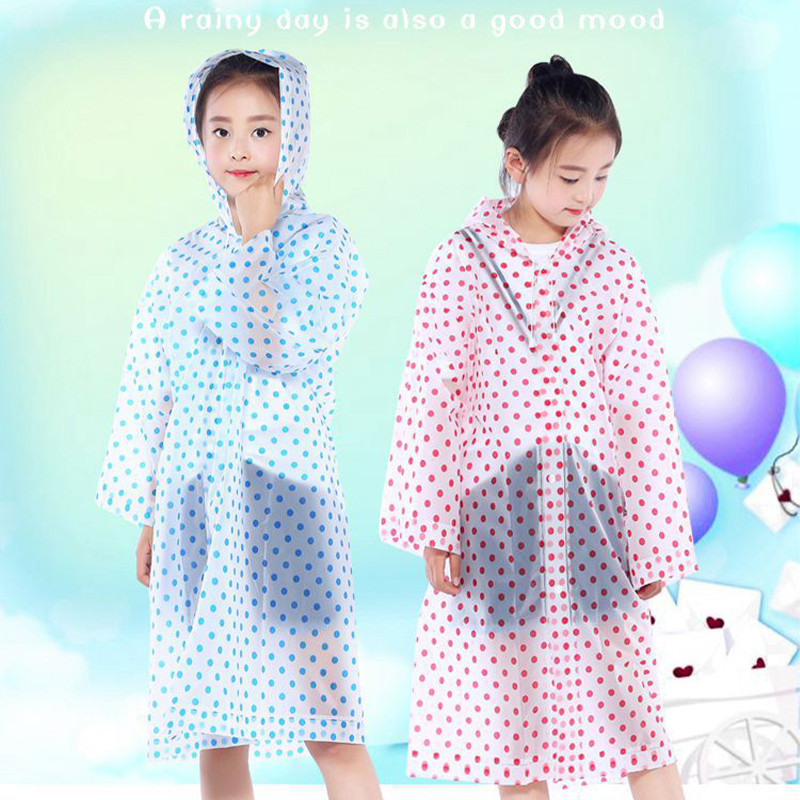 Simple Raincoat for Kids Lightweight Portable Raincoats Dot Pattern ...