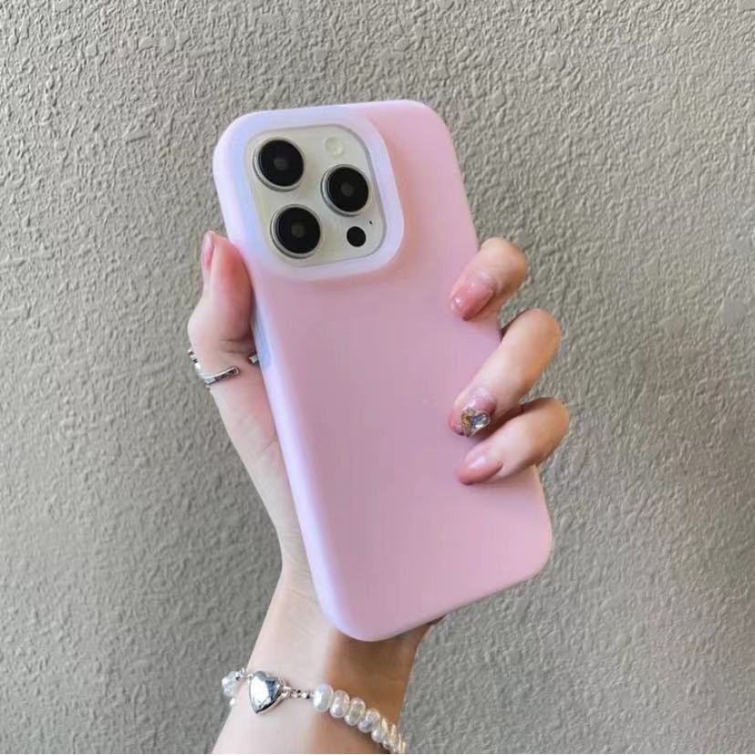 Advanced Liquid Jelly Solid Color Soft Phone Case for iPhone 15 14 Pro