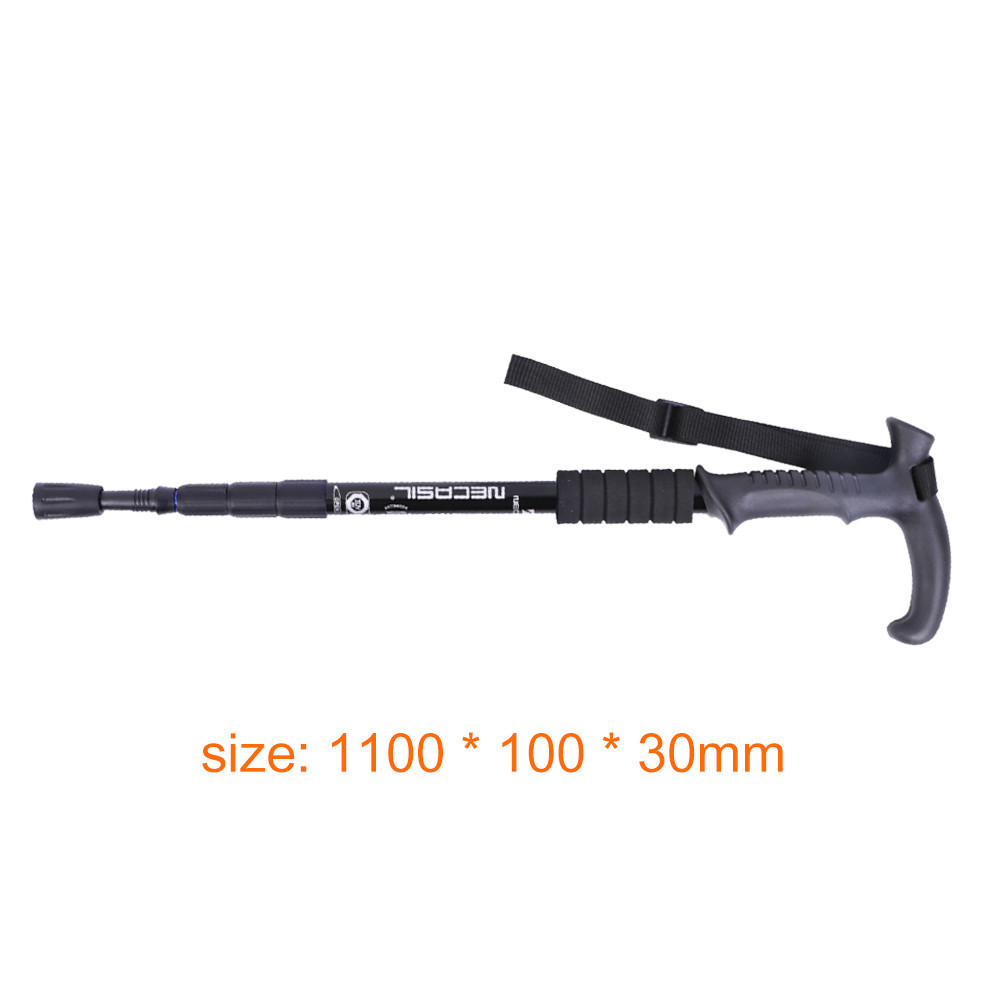 2020 New Portable Trekking Pole 4 Sections T Shape Telescopic Hiking