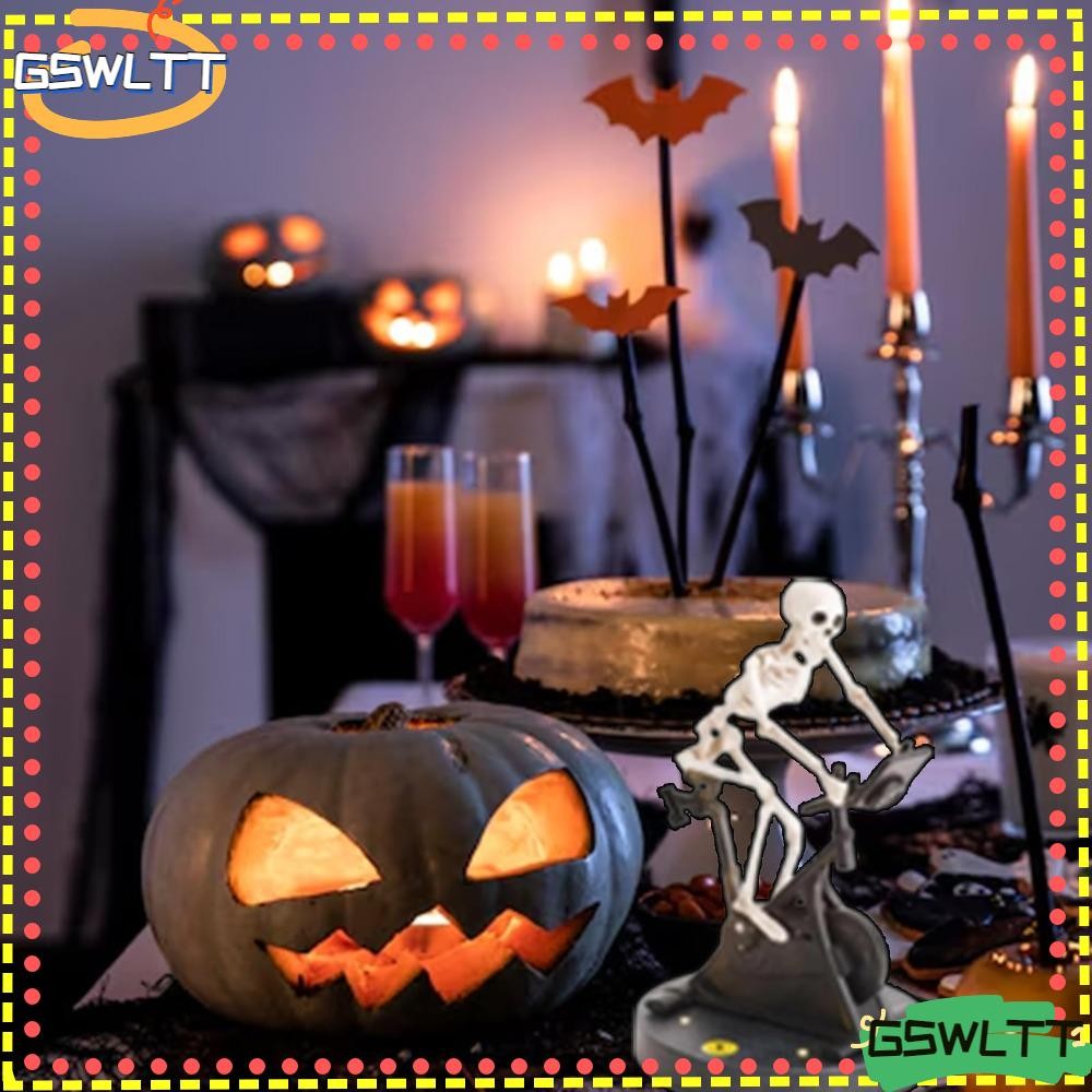Skeleton On Bike Grusel Pur: 160cm Halloween Skelett