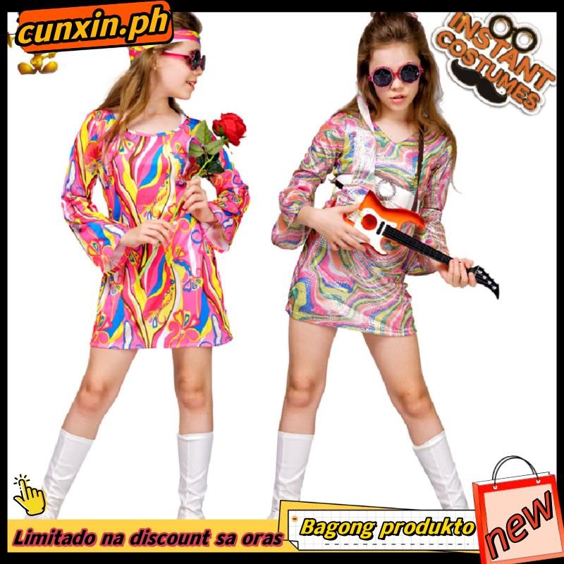 Performance stage retro hippie clothing cosplay clothing girls little