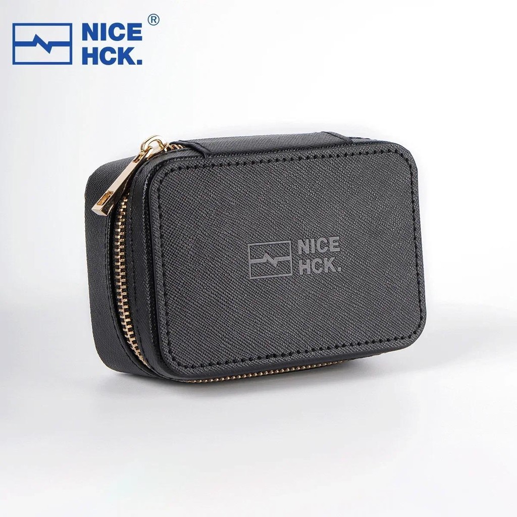 NiceHCK High Grade Zipper Earphone PU Storage Box IEM Accessory Large