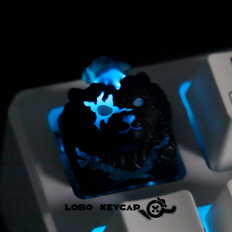 I Upgrade Alone Light Translucent Keycap Shadow Legion Resin Mechanical ...