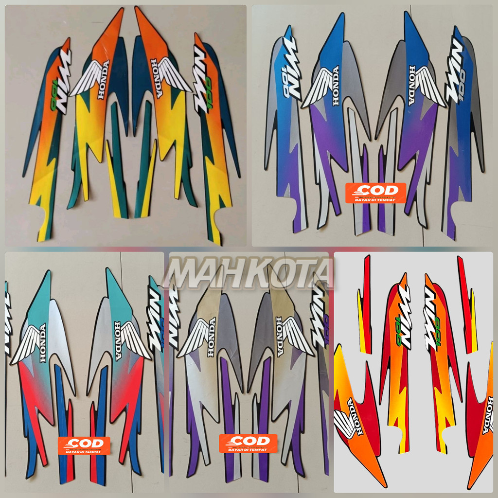 2001 honda win 100 list Motorcycle Polet Sticker Striping FULLSET ...