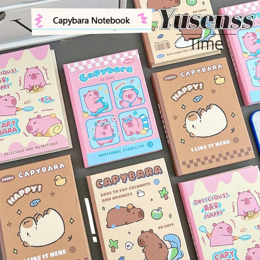 YUSENSS Notebook, Cute Capybara Print Notepad, Portable Mini A7 Daily ...