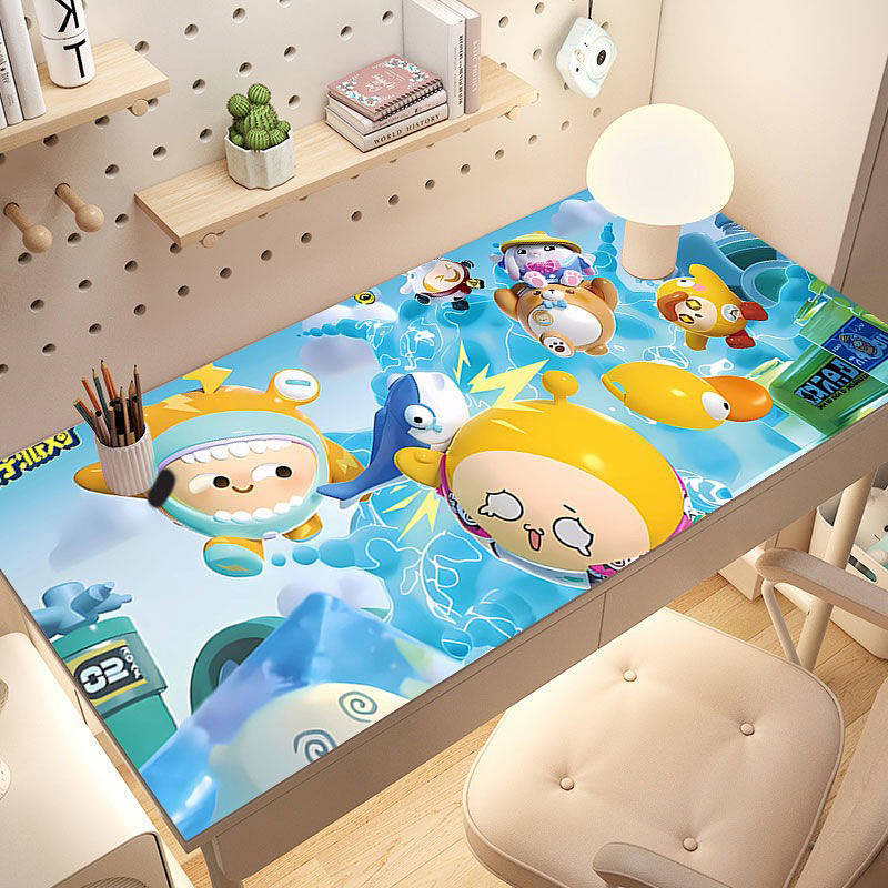 Egg Puff Party Cartoon Diatom Ooze Study Table Mat Office Non-Slip ...