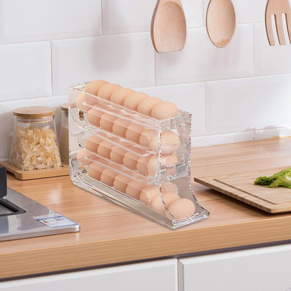 Refrigerator Egg Tray 4Layer Egg Holder Refrigerator Rack SpaceSaving